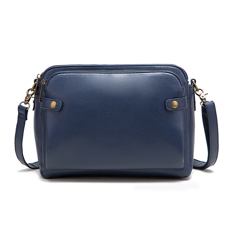 Wholesale Vintage Three-layer Leather Cross-body Bag