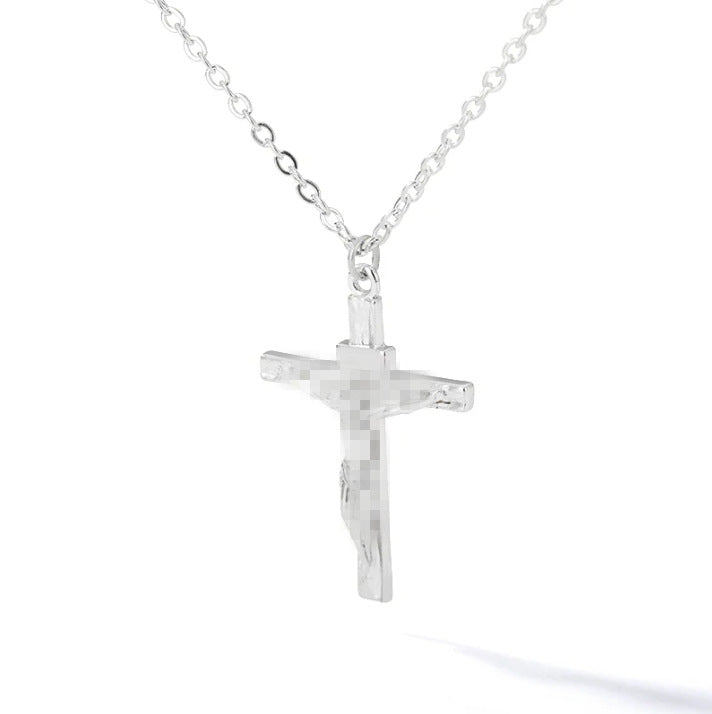 Wholesale Copper Micro-inlaid Zircon Fashion Snake Cross Necklace