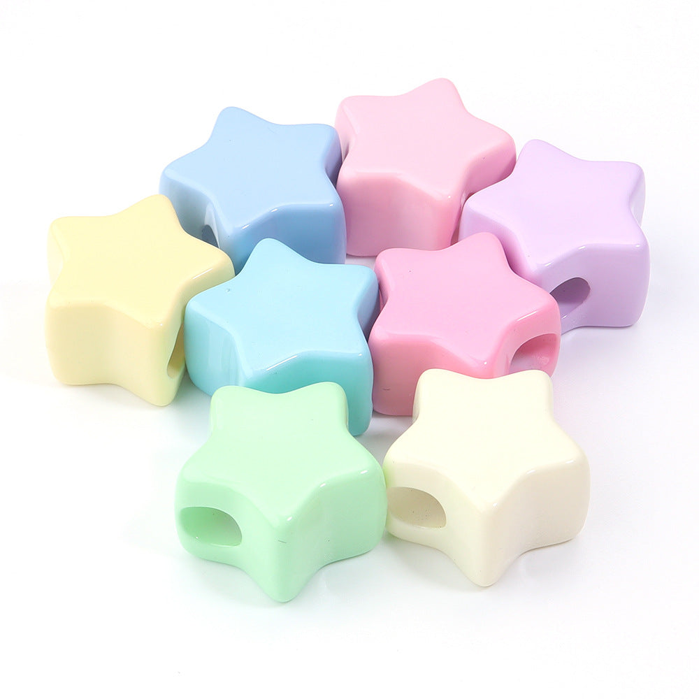 Wholesale 6pcs Acrylic Macaron Color Peach Heart DIY Beads