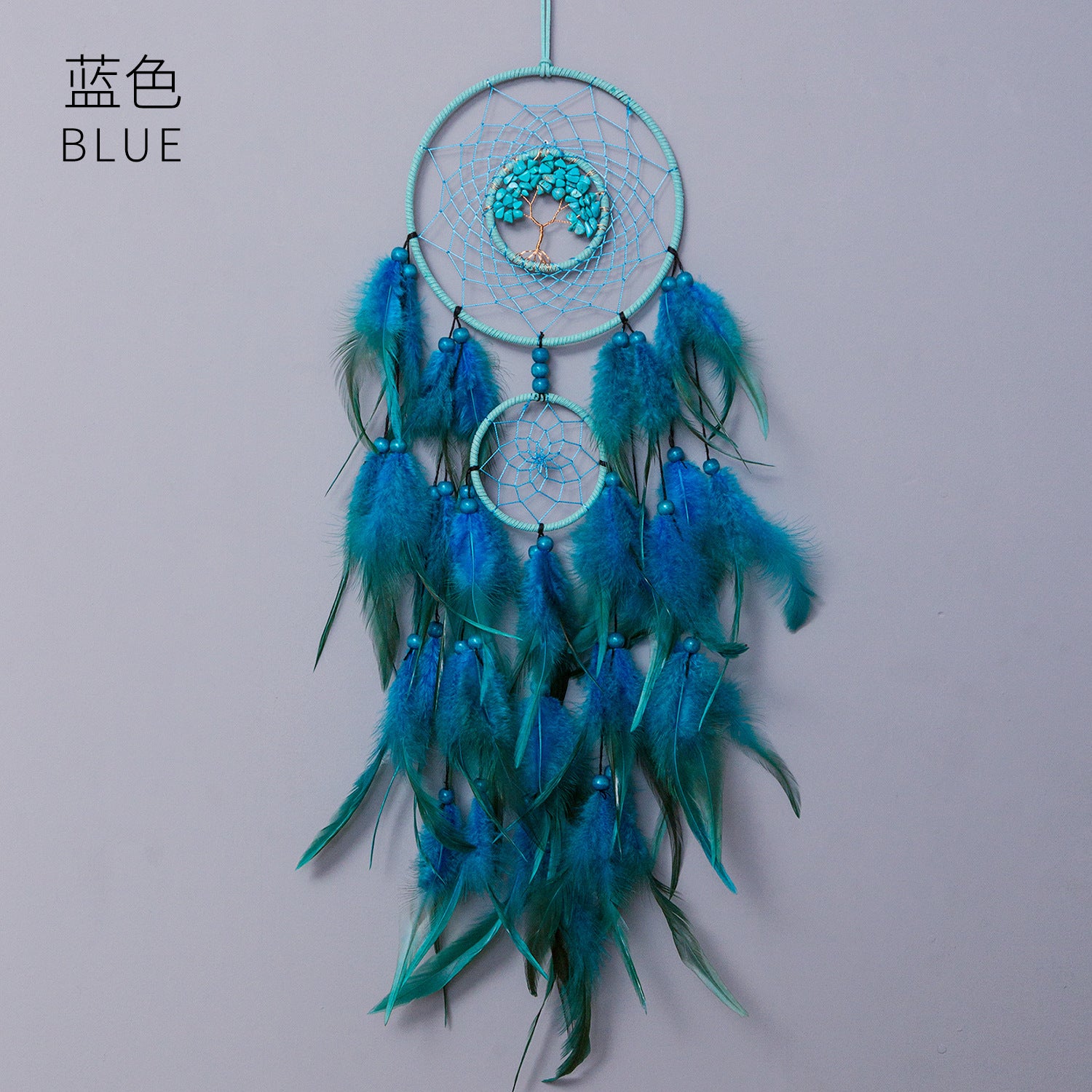 Wholesale Colorful Crystal Stone Hand-woven Creative Dream Catcher