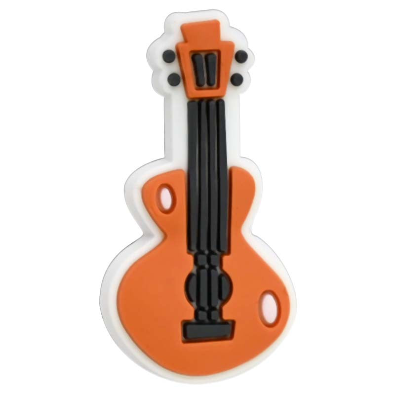 Wholesale Random100pcs Music Series Cartoon   PVC Soft Rubber Plastic Focal Beads