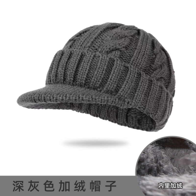 Wholesale Winter Warm Knitted Outdoor Cold-proof Duck Tongue Pullover Earmuffs Wool Hat