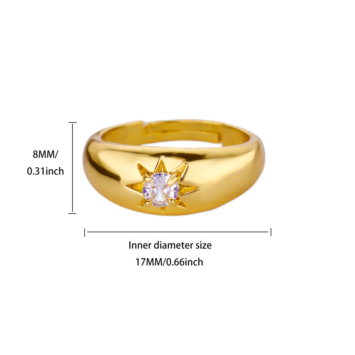 Wholesale Copper inlaid zircon full diamond open ring