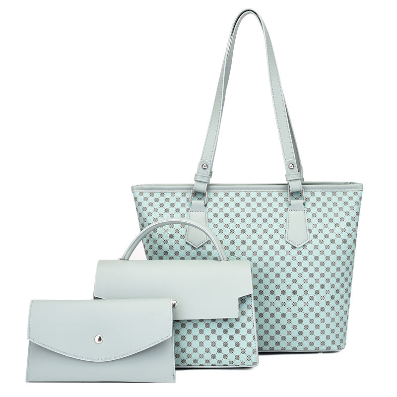 Wholesale PU One Shoulder Handheld Large Capacity Three Piece Set Mother Bag