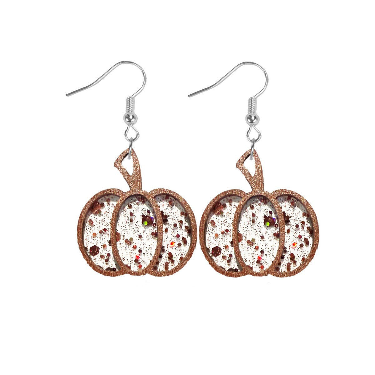 Wholesale Double-layer wooden earrings pendant acrylic earrings