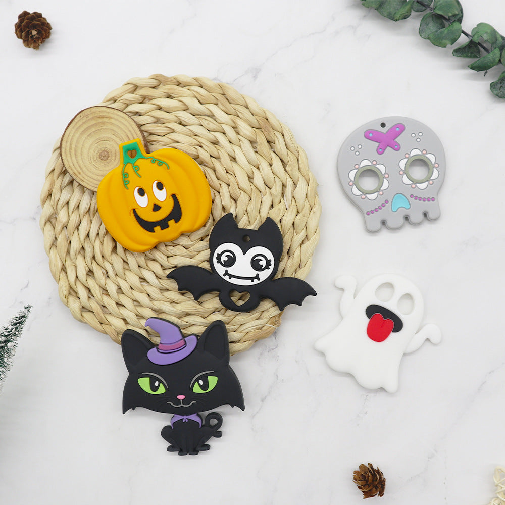 Wholesale Halloween Silicone Baby Cartoon Food Grade Teething Stick Chewable Glue