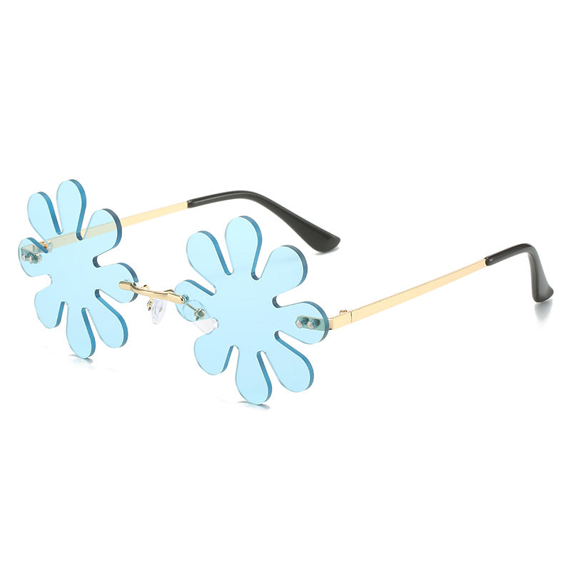 Wholesale Frameless Flower Hip-hop Street Shooting Sunglasses