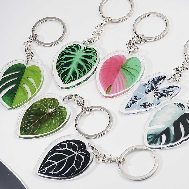 Wholesale Creative Leaf Acrylic Keychain