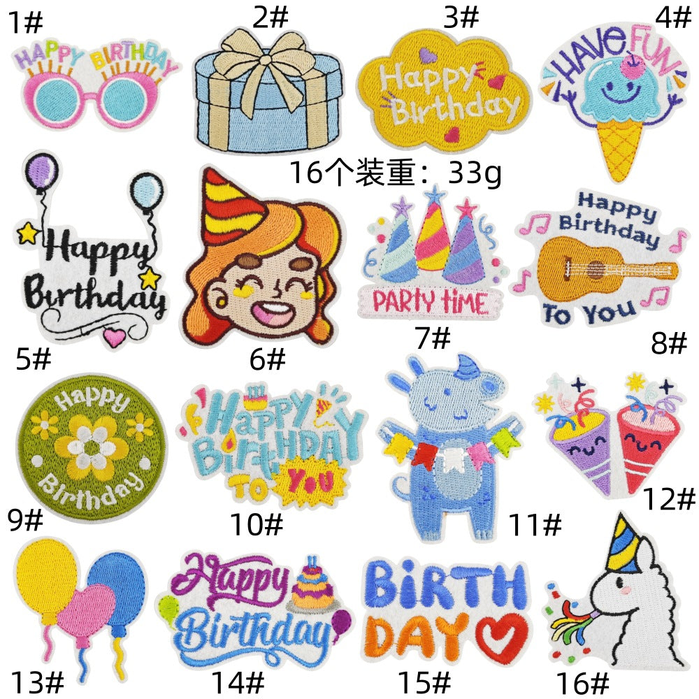 Wholesale birthday party DIY Patches