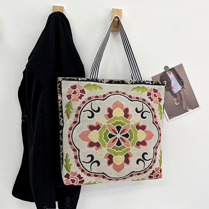 Wholesale Canvas Vintage Print Tote Bag