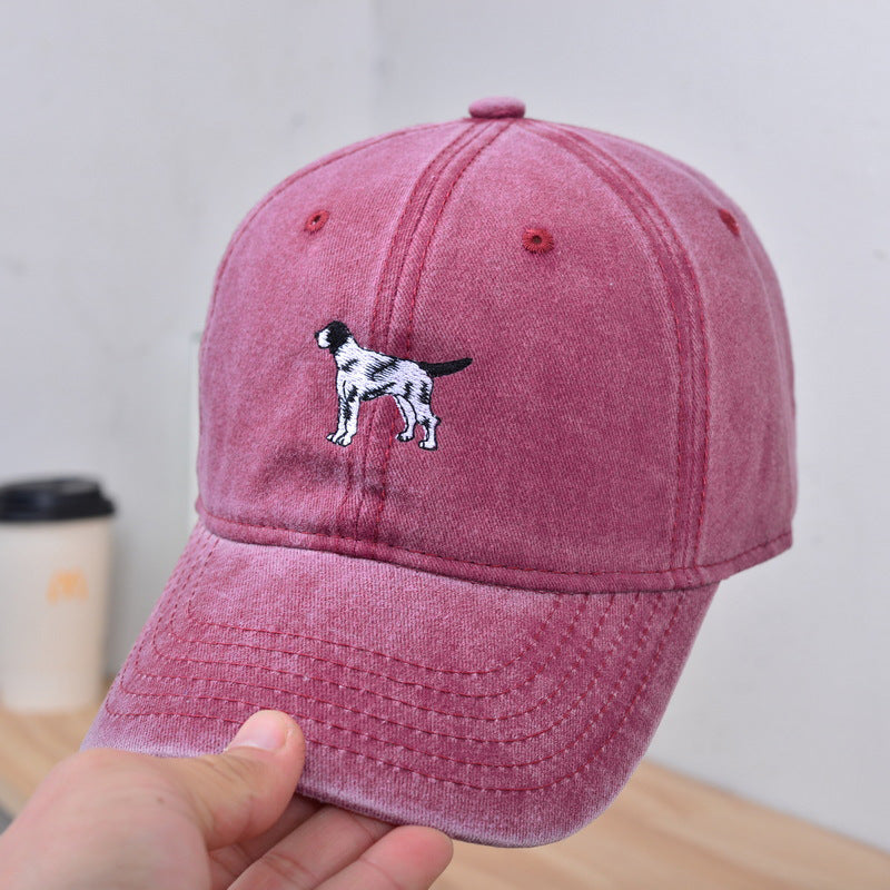 Wholesale Washed Solid Color Puppy Retro Distressed Baseball Cap