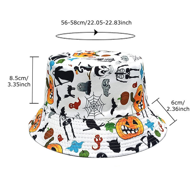 Wholesale Halloween New Pumpkin Skull Polyester Bucket Hat