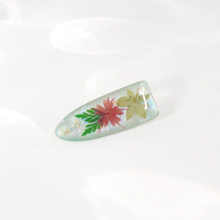 Wholesale 6pcs Pearlescent Real Flower Hairpins