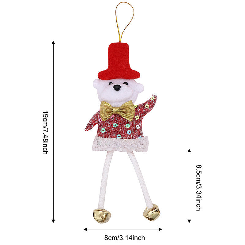 Wholesale Christmas tree ornaments  snowman  cartoon reindeer  bell ornaments