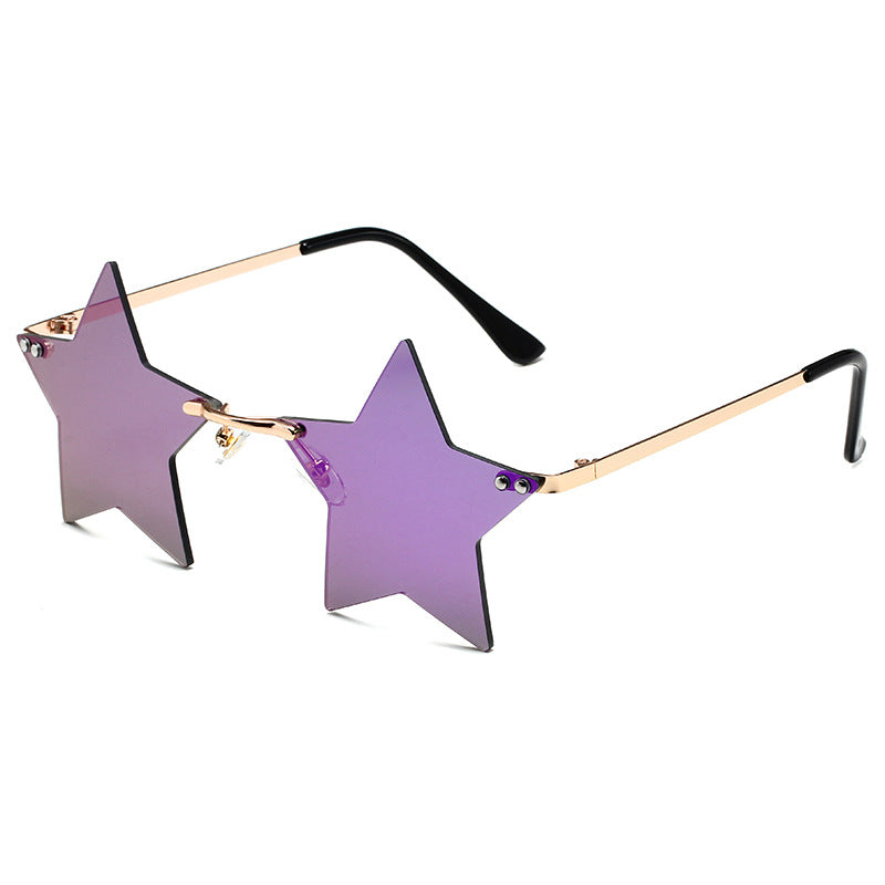 Wholesale PC Irregular Pentagram Frameless Sunglasses