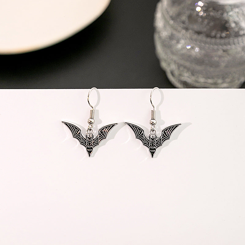 Wholesale Dark Halloween Bat Funny Animal Punk Design Earrings