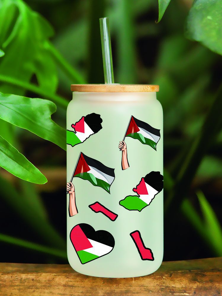 Wholesale Freedom and Peace Flag Series  16oz Cup UV DTF Wraps