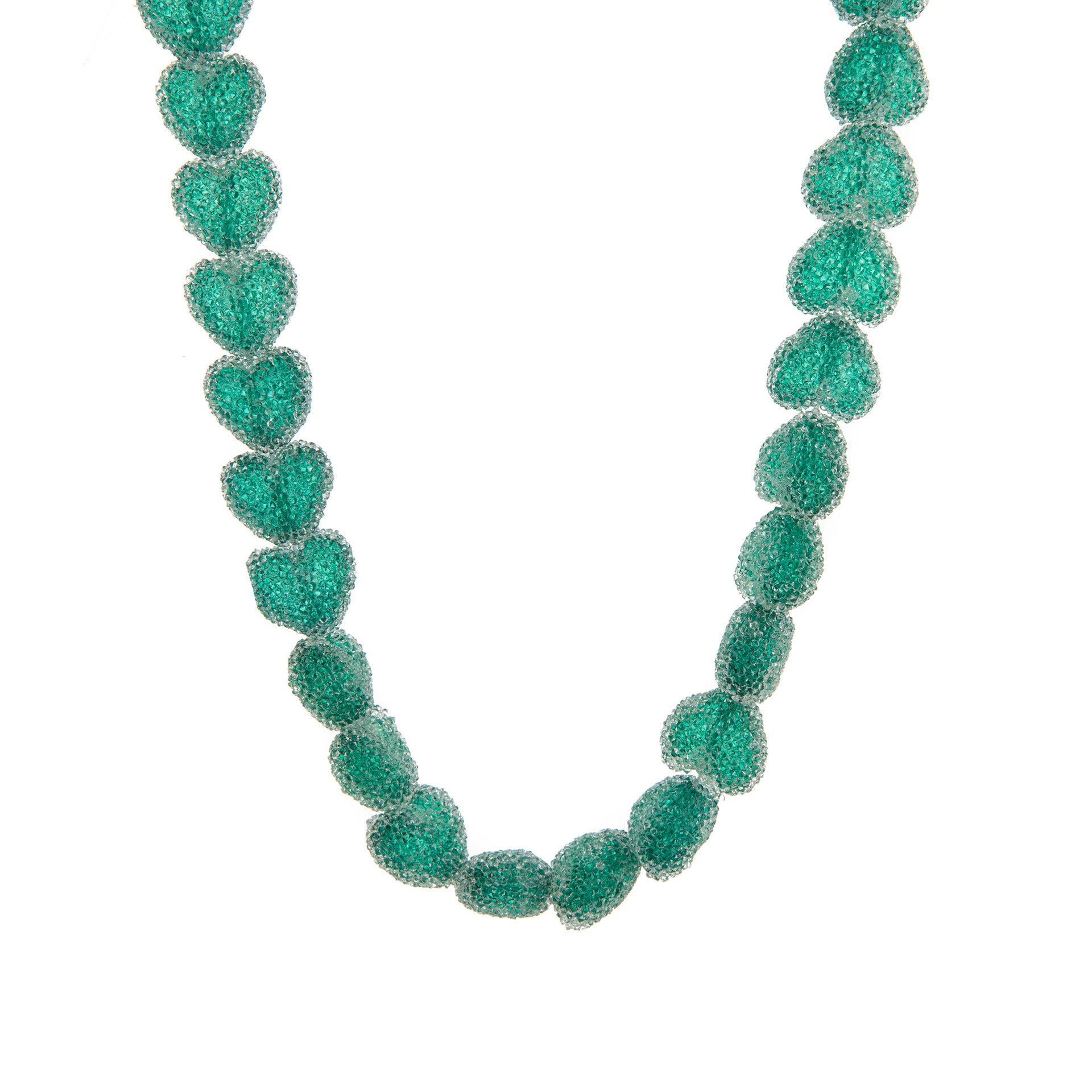 Wholesale Colorful Heart Cute Candy Resin Necklace  Earrings Jewelry Set