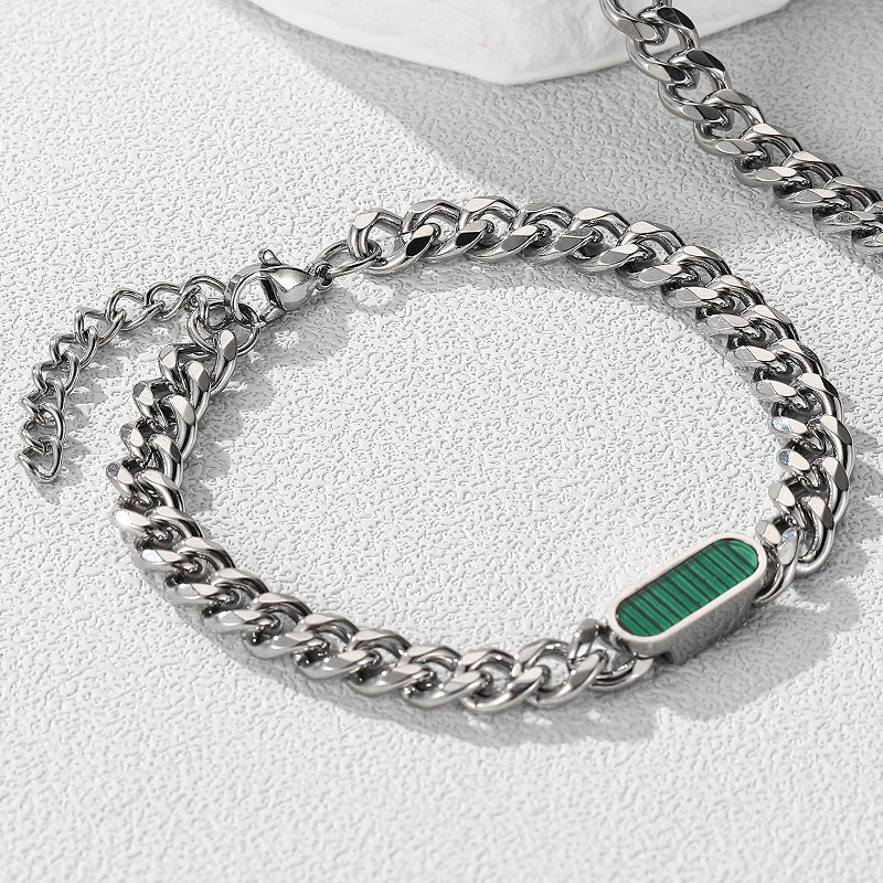 Wholesale Multicolor Shell Titanium Steel Cuban Chain