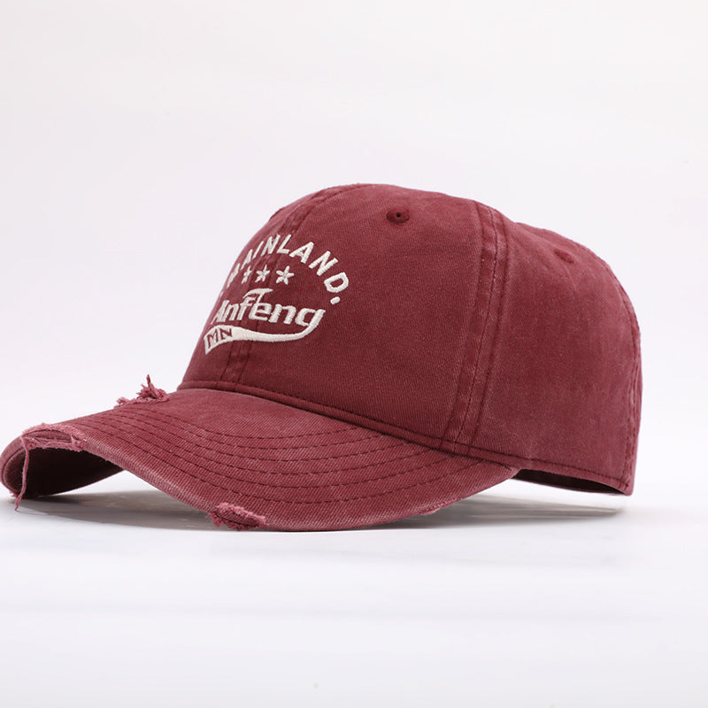 Wholesale Vintage Washed Embroidered Large Toe Circumference Cotton Soft-capped Baseball Cap