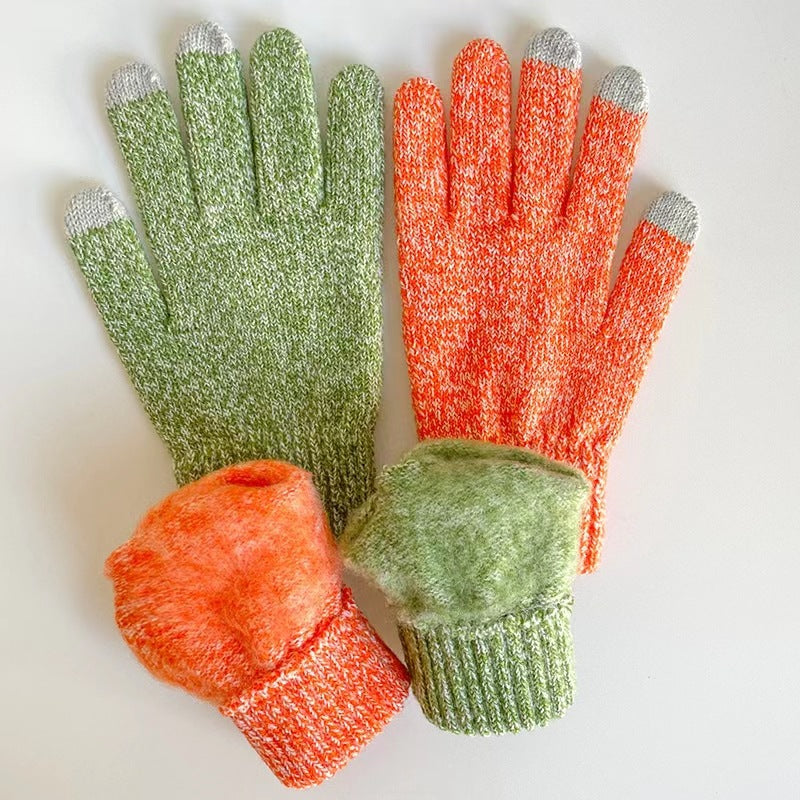 Wholesale Hat Scarf Gloves Three-piece Set Autumn and Winter Adult Warm Cold-proof Knitted Thick Scarf Set