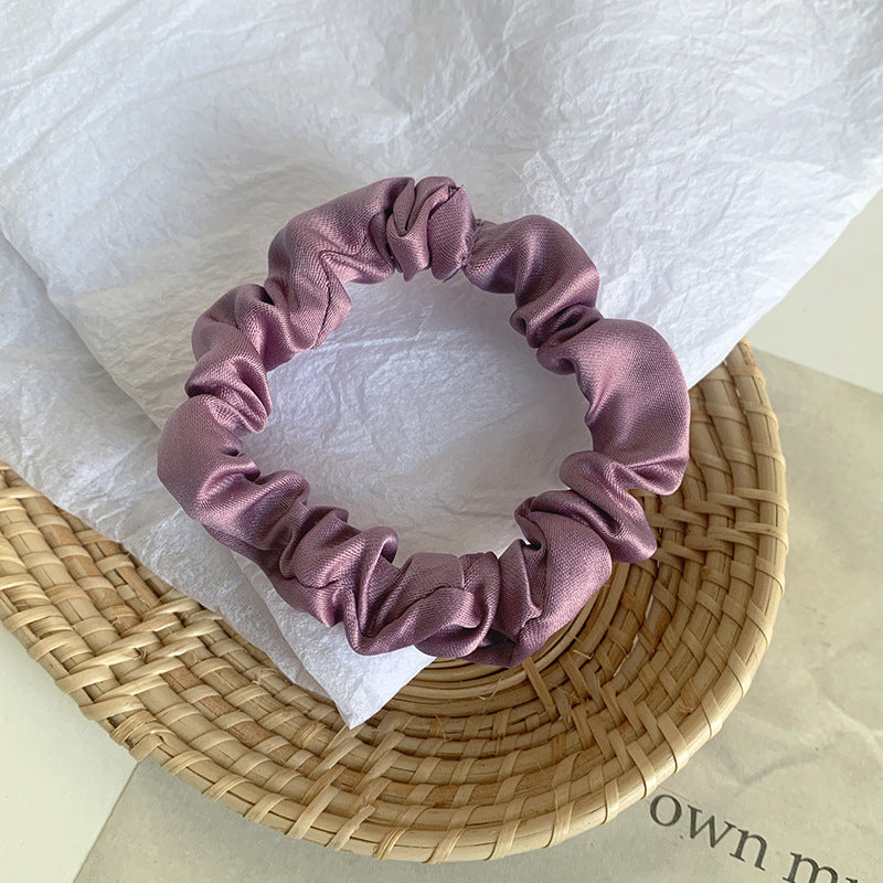 Wholesale Solid Color Satin Small Hair Tie