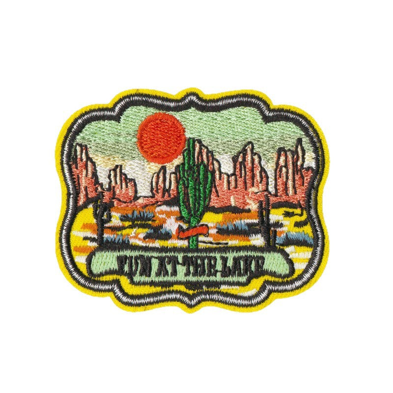 Wholesale Western Cowboy Embroidered Tactical Patch DIY Decorative Accessory For Backpacks Hats Towels