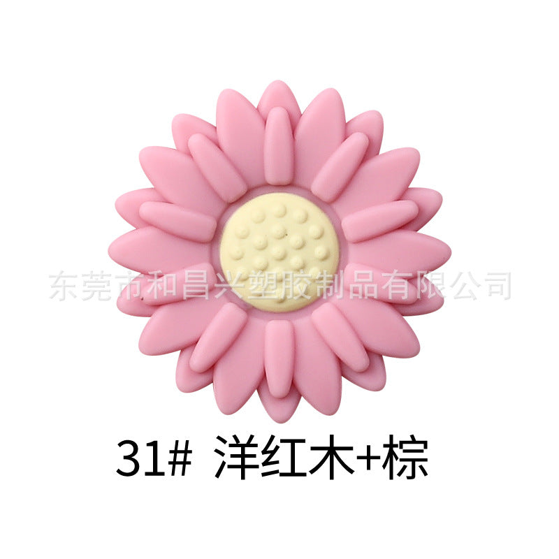 Wholesale  20pcs  Colorful Daisy Silicone Beads