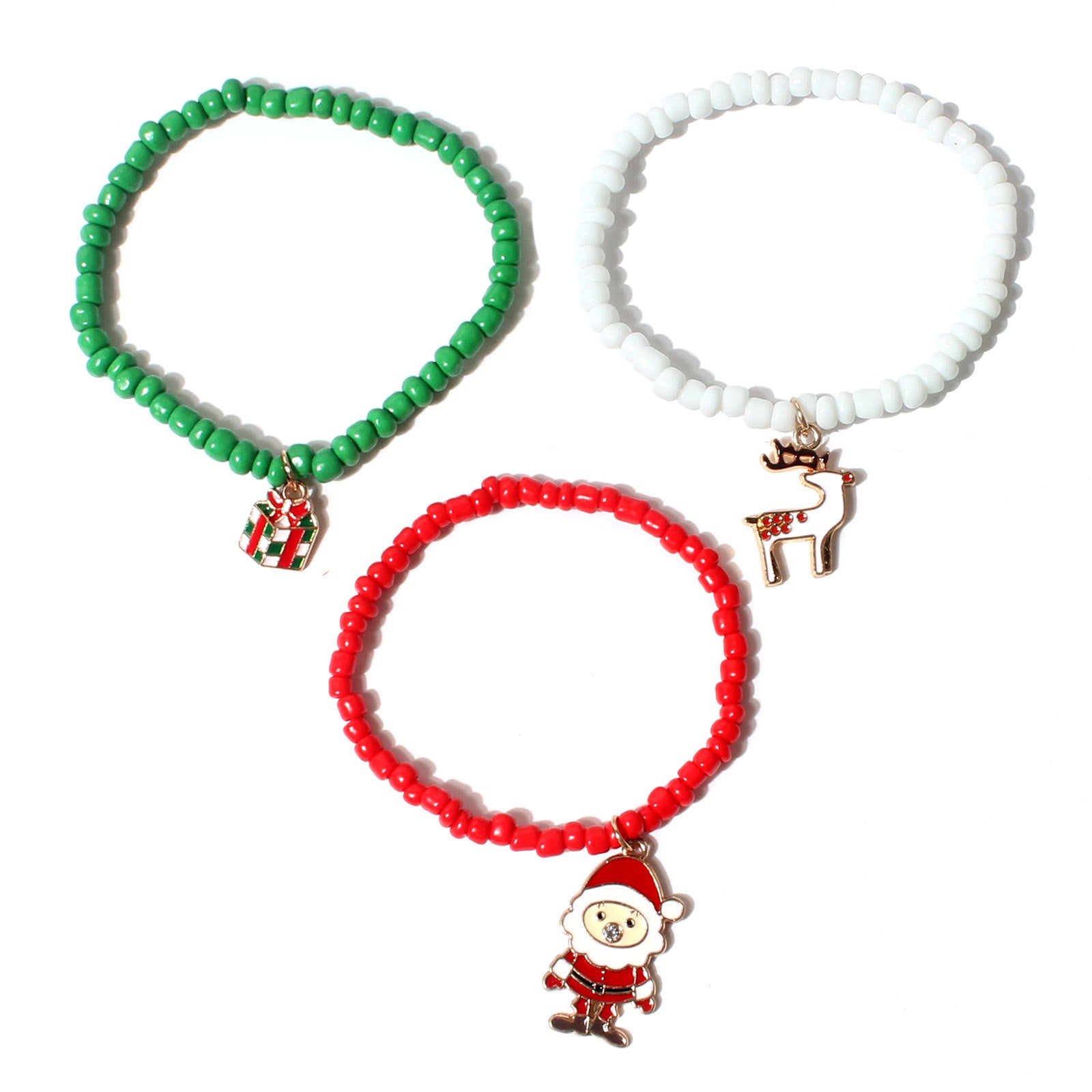 Wholesale Christmas Rice Beads Beaded Ornament Bracelet