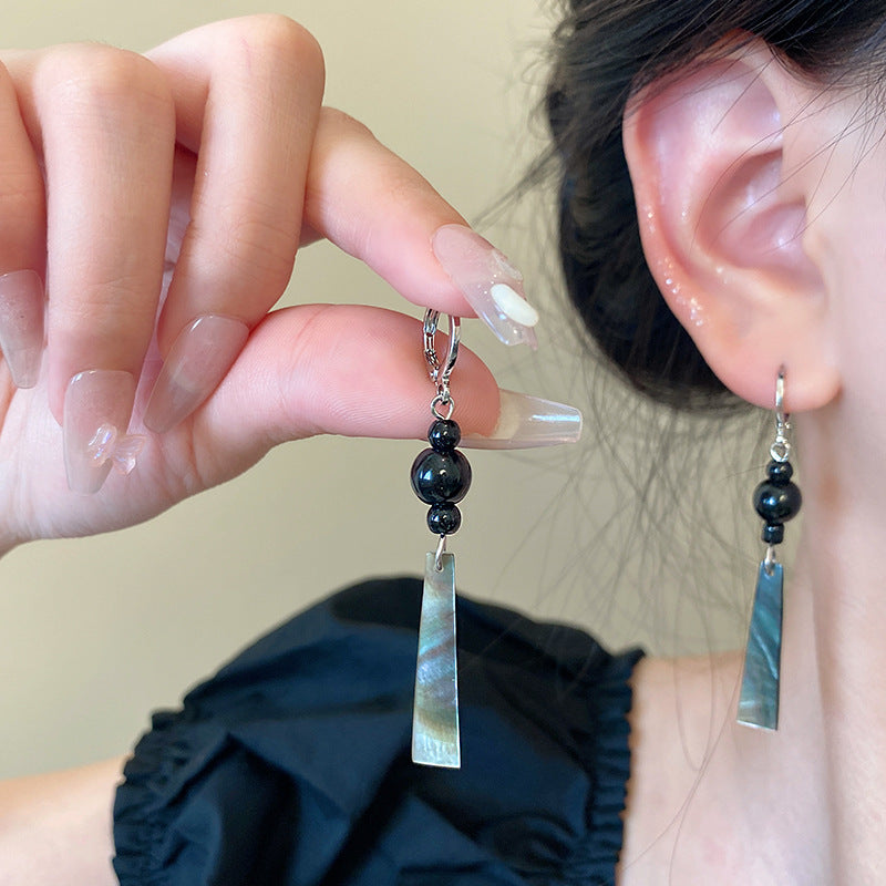 Wholesale National Style Tassel Black Earrings High-end Retro Earrings