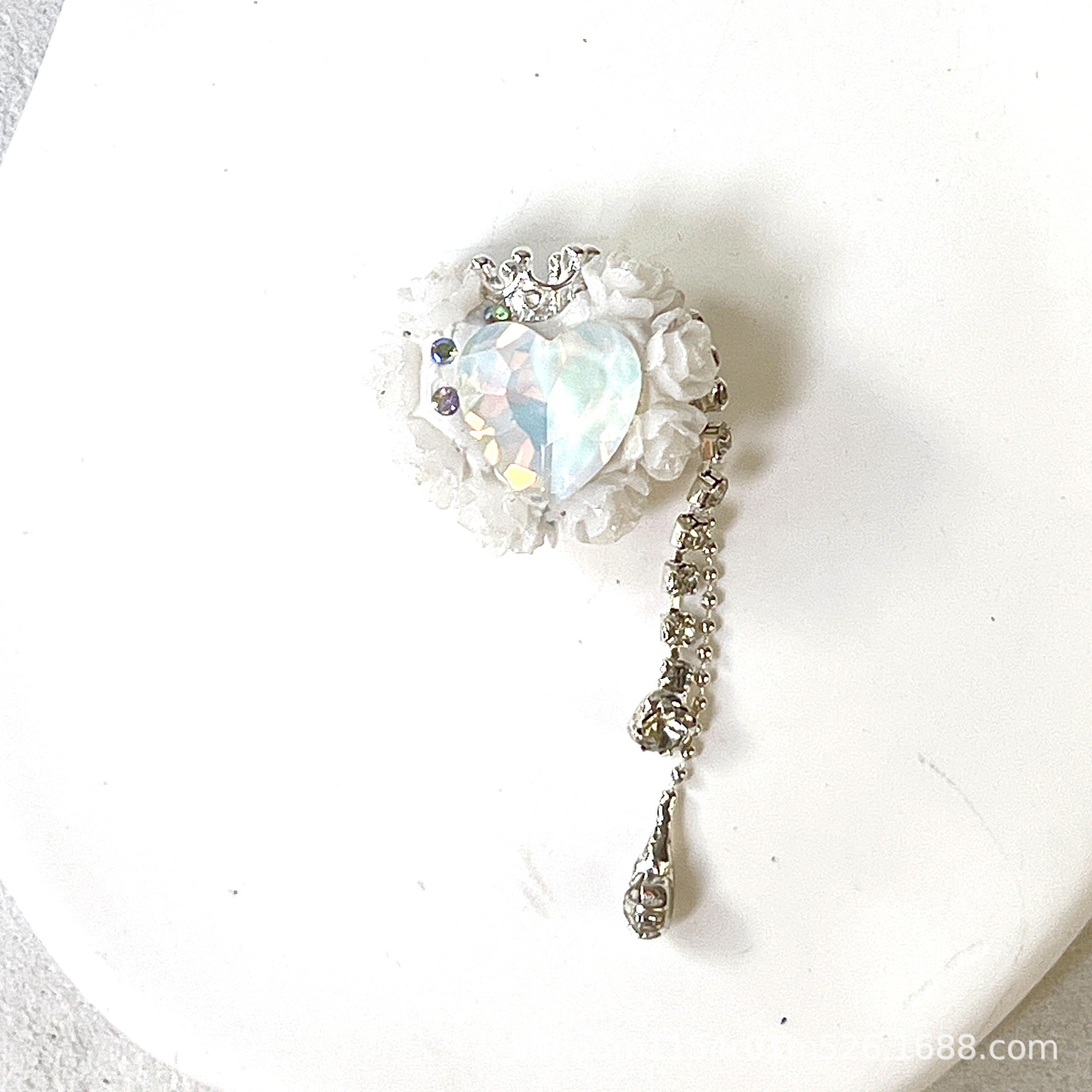 Wholesale  10pcs Colorful Love Flower Crown Diamond Ball Beads