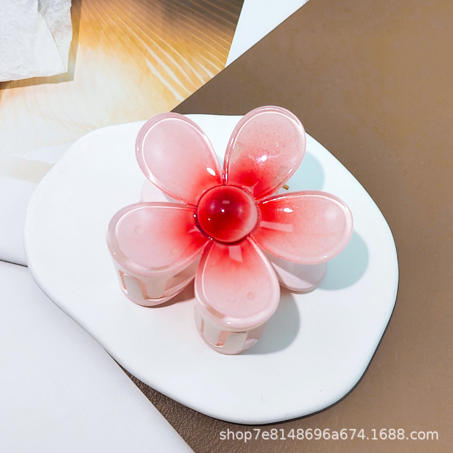 Wholesale Seaside Holiday Plumeria 7.5cm Large Flower Hair Clips