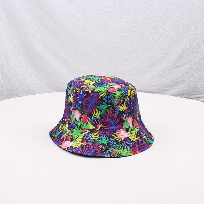 Wholesale Polyester Cotton Printed Double Sided Bucket Hat