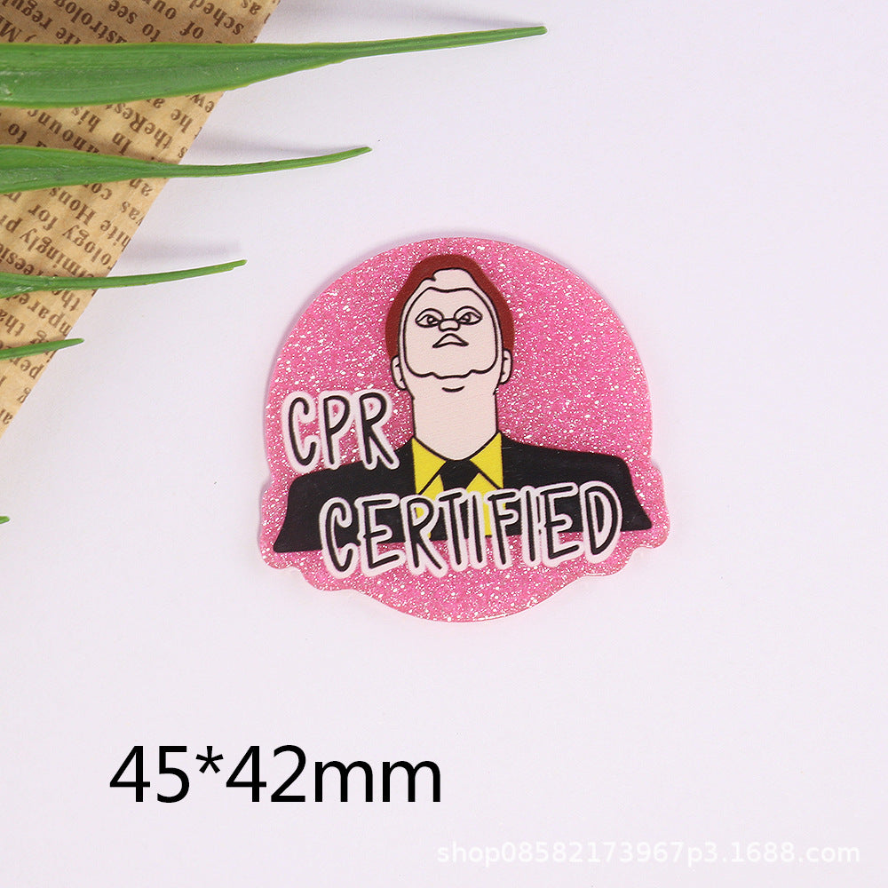 Wholesale 10pcs Cartoon Letters Rainbow Bag Acrylic Cute Things DIY Accessories FlatBack