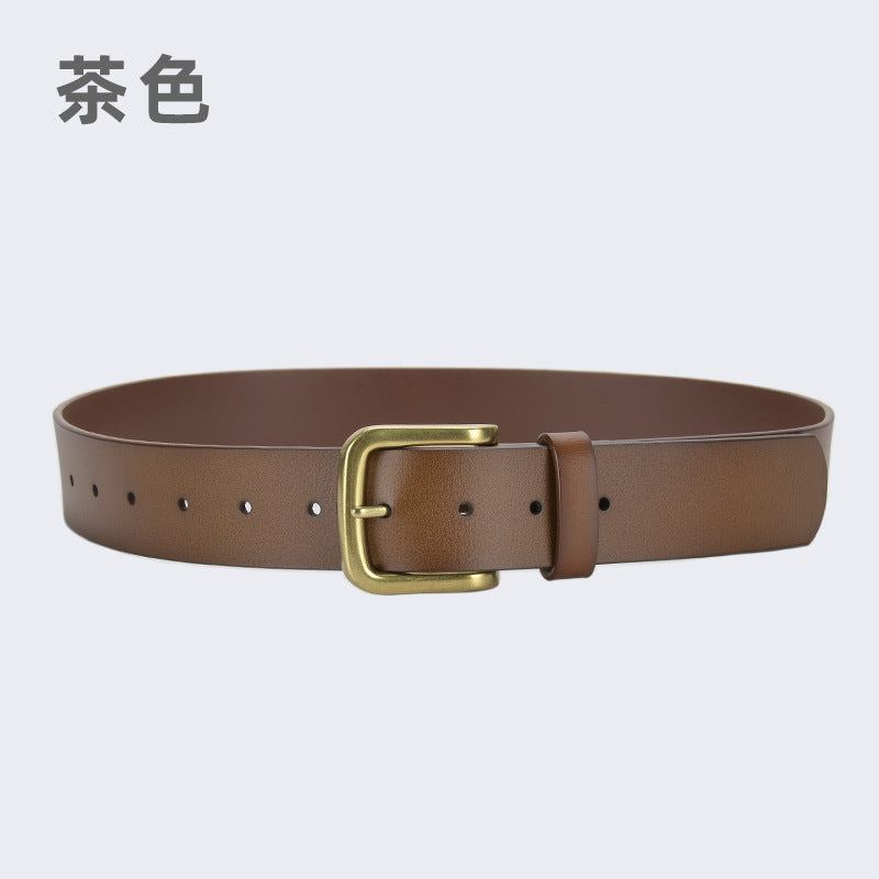 Wholesale Genuine Leather Belt for Men,  Cowhide Pin Buckle Waist Belt