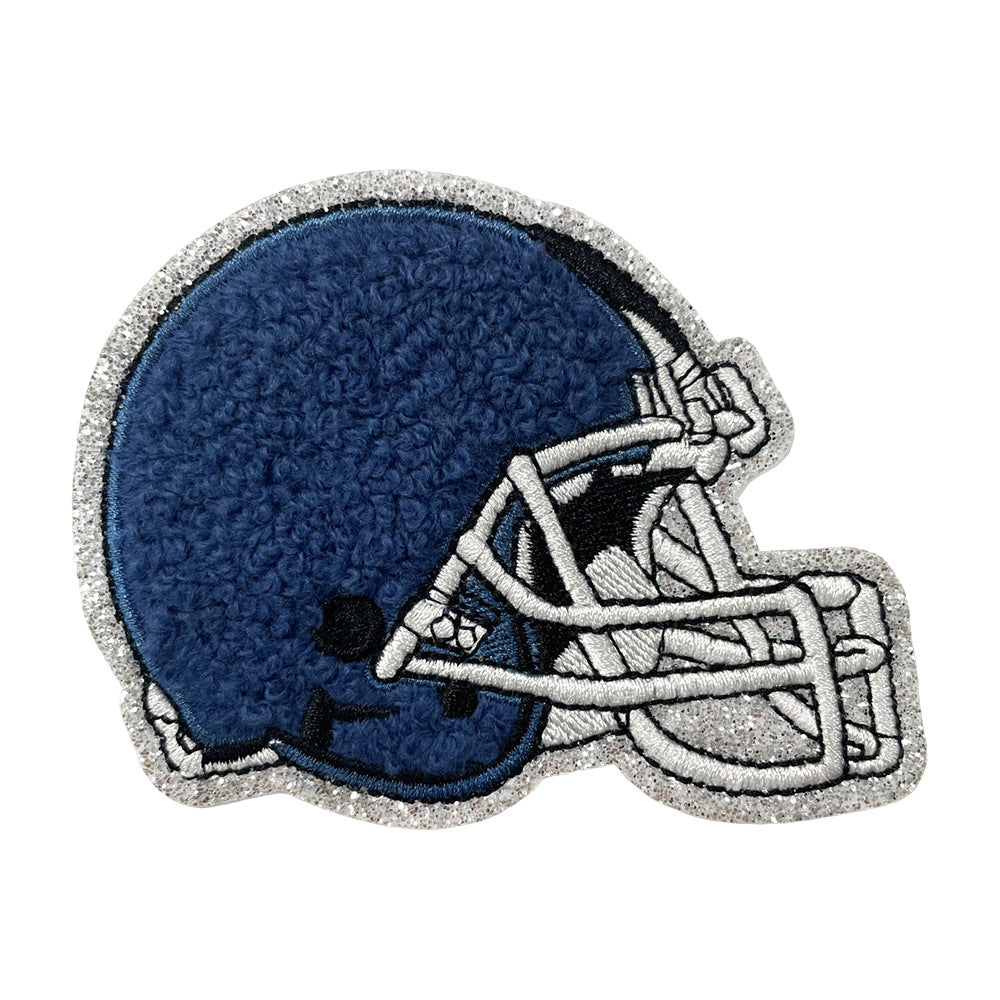 Wholesale Gameday Football Helmet Embroidered Patch Iron On Applique For ets And Clothing