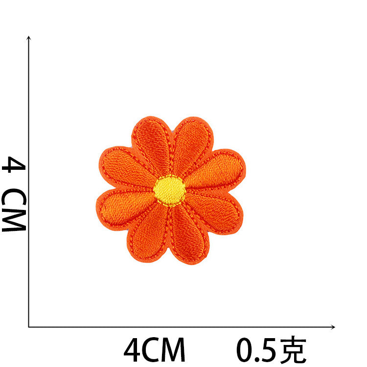 Wholesale Chic Polyester Embroidered Iron On Patches Assorted Butterfly Sunflower Designs For Clothing Craft Supply Resale