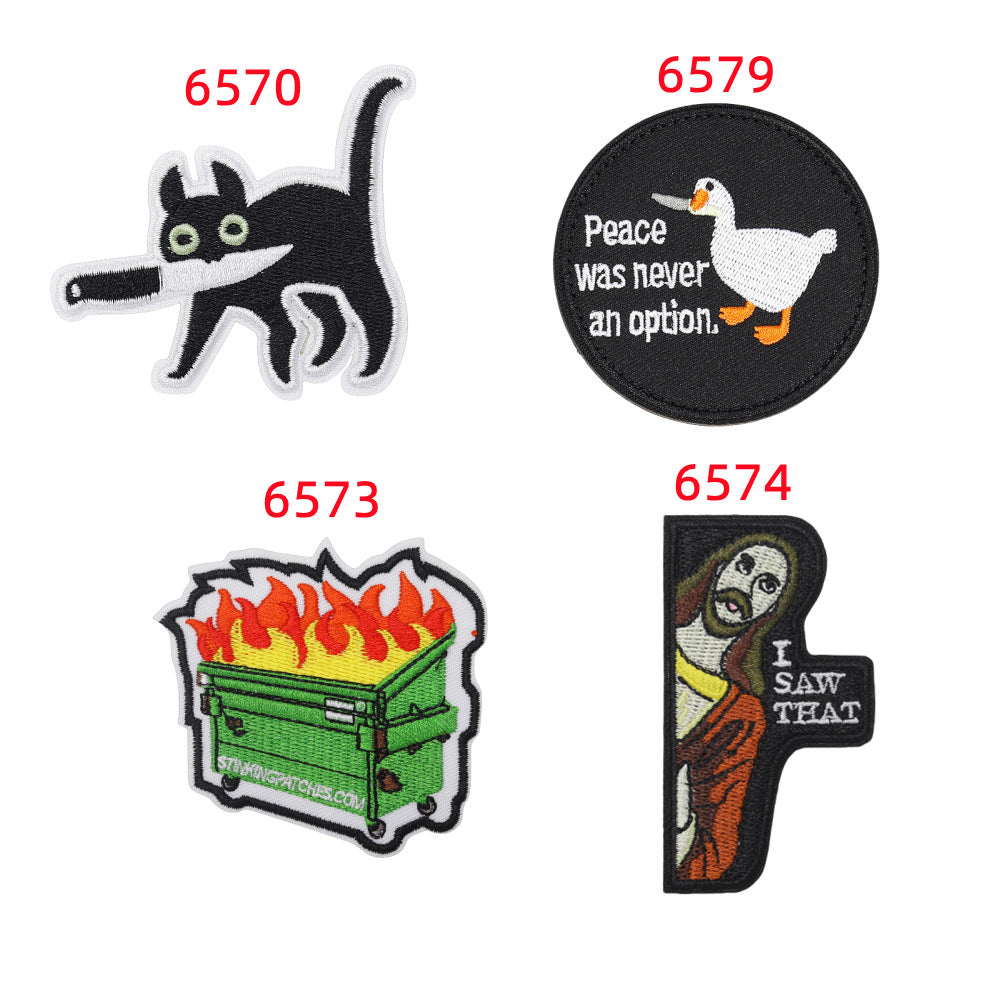 Wholesale Twill Cartoon Duck Embroidered Iron On Patches DIY Clothing Towel Applique 4 Styles Boutique Resale