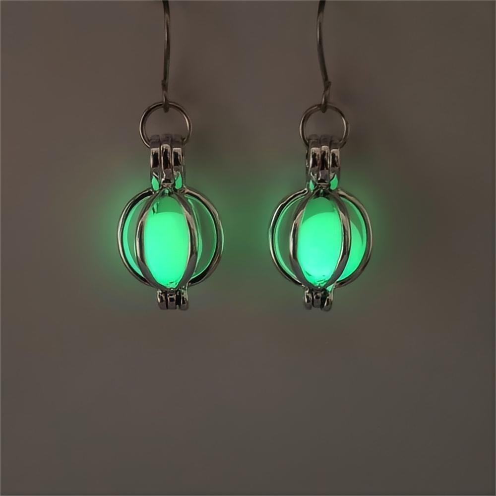 Wholesale Halloween hollow pumpkin luminous earrings