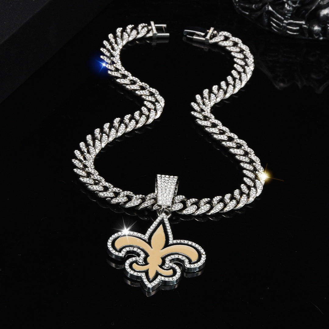 Wholesale Team Hip Hop Diamond Embossed Cuban Chain