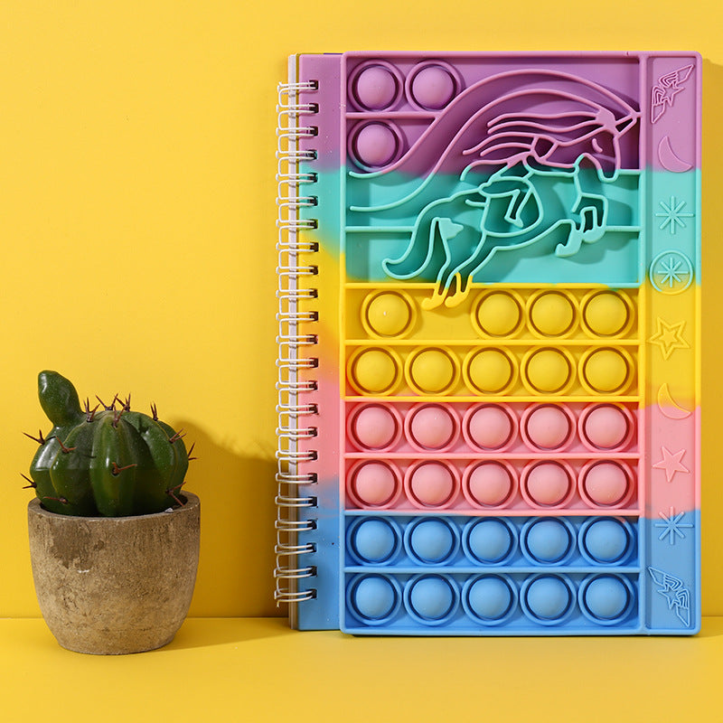 Wholesale Unicorn Silicone Pressure Reducing Press Bubble Notes