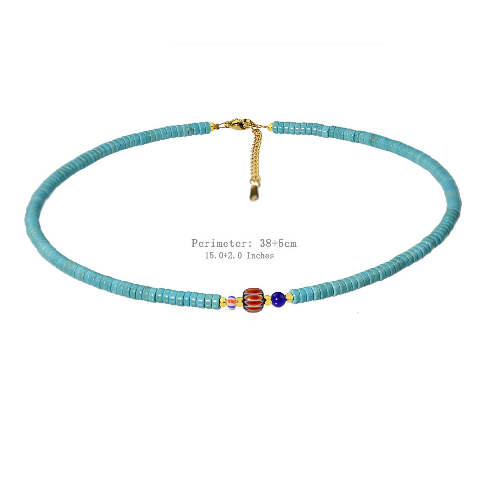Wholesale Long Turquoise Beaded Necklace