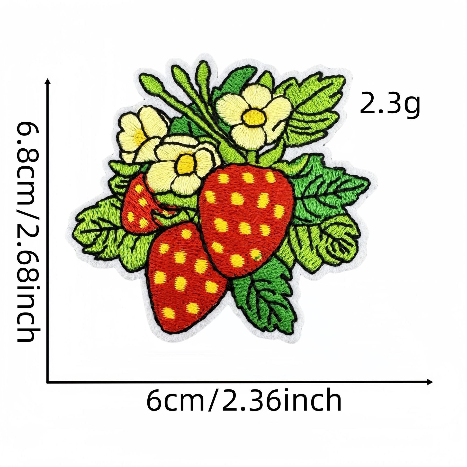Wholesale Cartoon Strawberry Embroidery Cloth Patch  Embroidery Patch Accessories