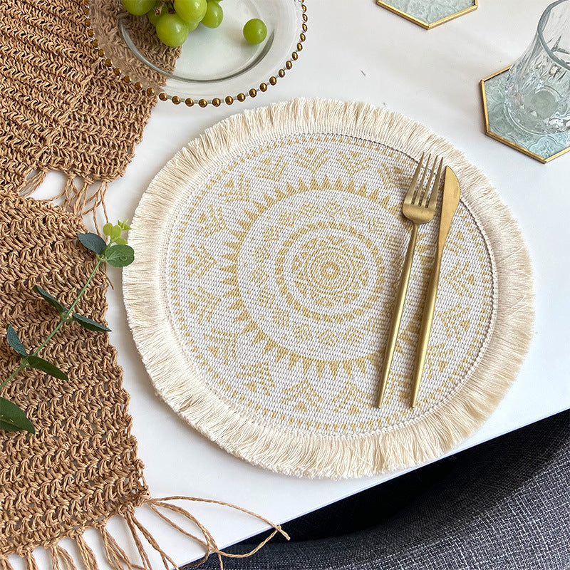 Wholesale Boho Woven Cotton Anti-scalding Placemats