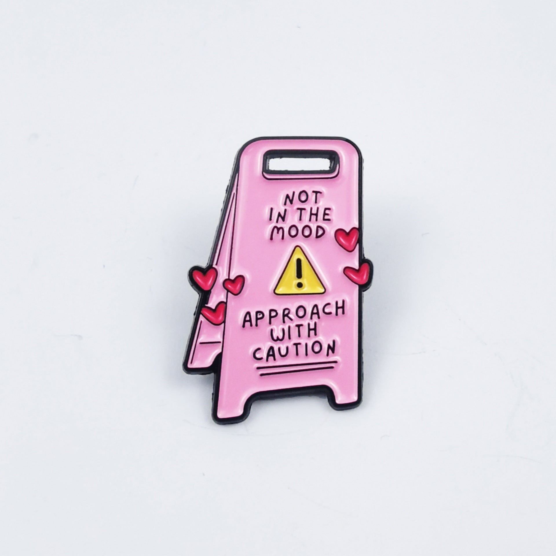Wholesale Pink Series English Quotes Love Billboard Geometric Brooch