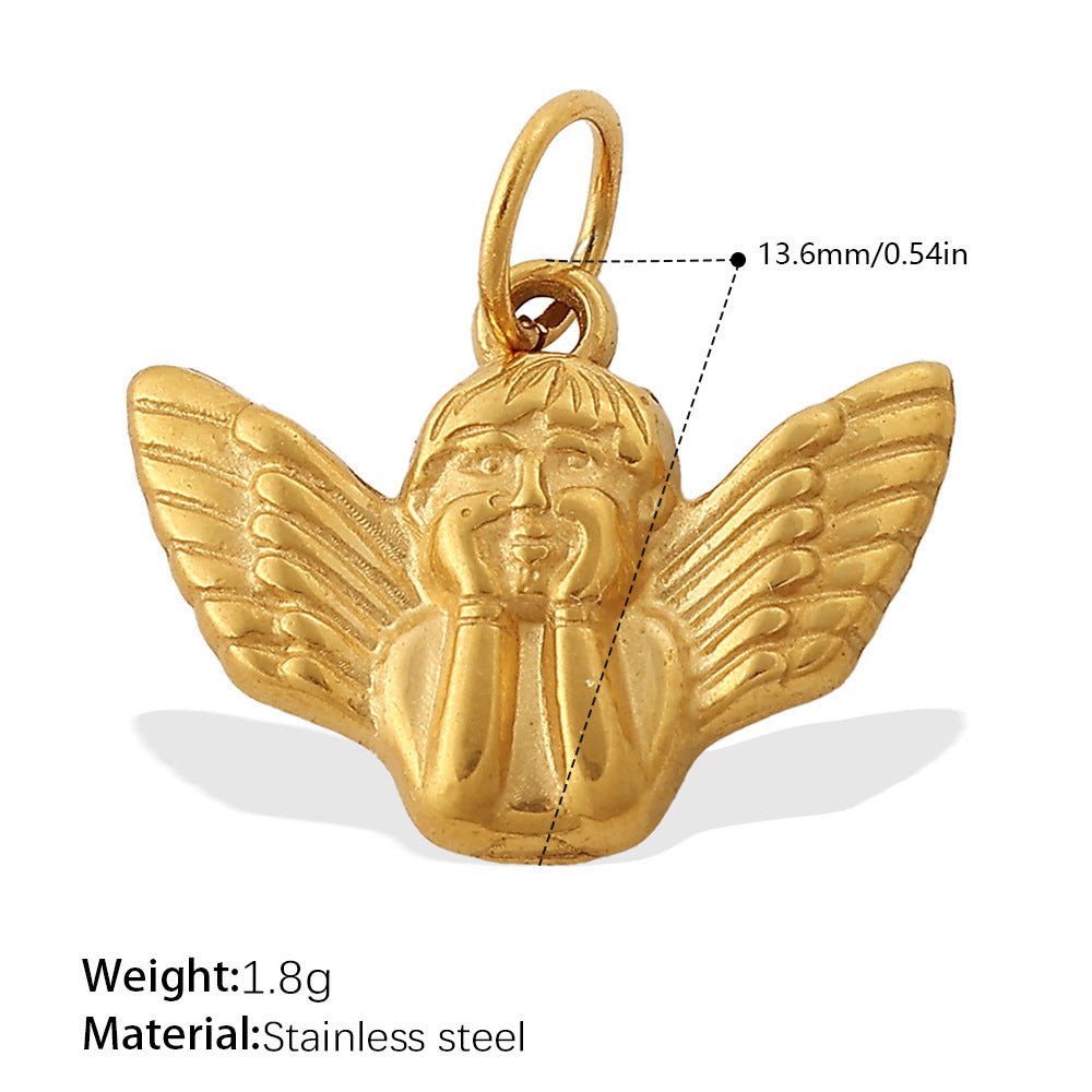 Wholesale Ocean style retro key heart-shaped stainless steel necklace pendant accessories