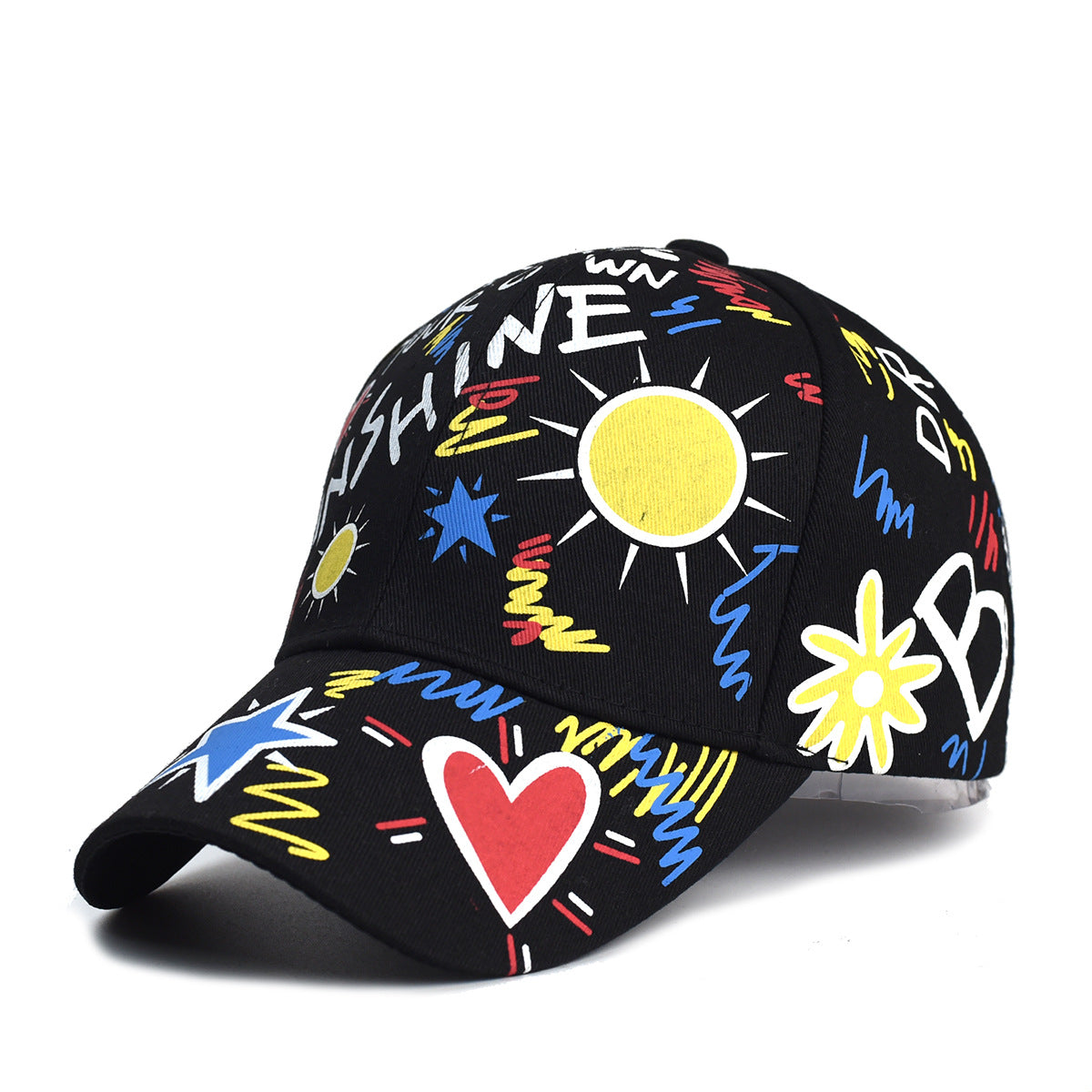 Wholesale Printed Trendy Personalized Graffiti Hip-hop Baseball Cap