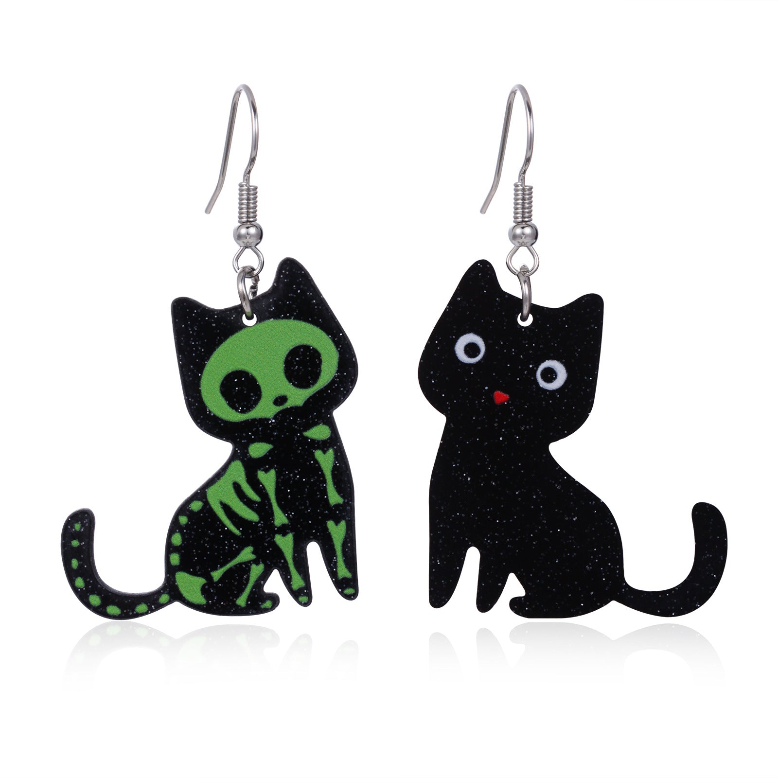 Wholesale  Skull Pumpkin Earrings Silver Tone Zinc Alloy Rhinestone Jewelry Party Wear For Women
