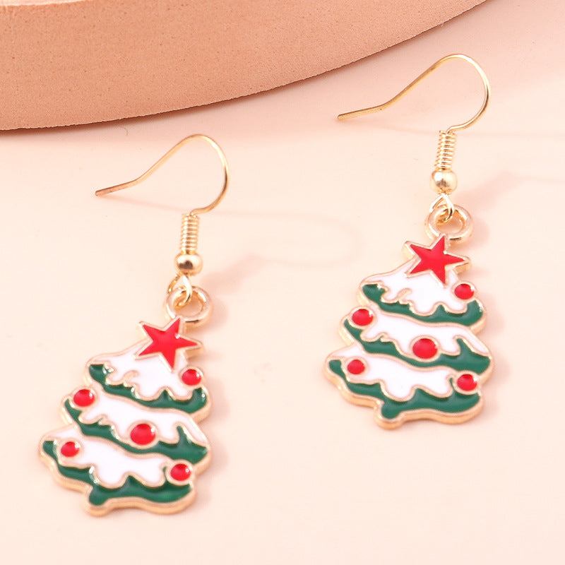 Wholesale Santa Claus Christmas Tree Snowman Snowflake Earrings