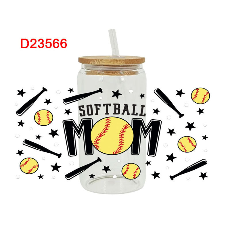 Wholesale Ball Sports Series 16oz Cup UV DTF Wraps